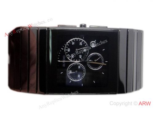 Replica Rado Watch - Rado Chronograph Black Matte XL Ceramic  Watch